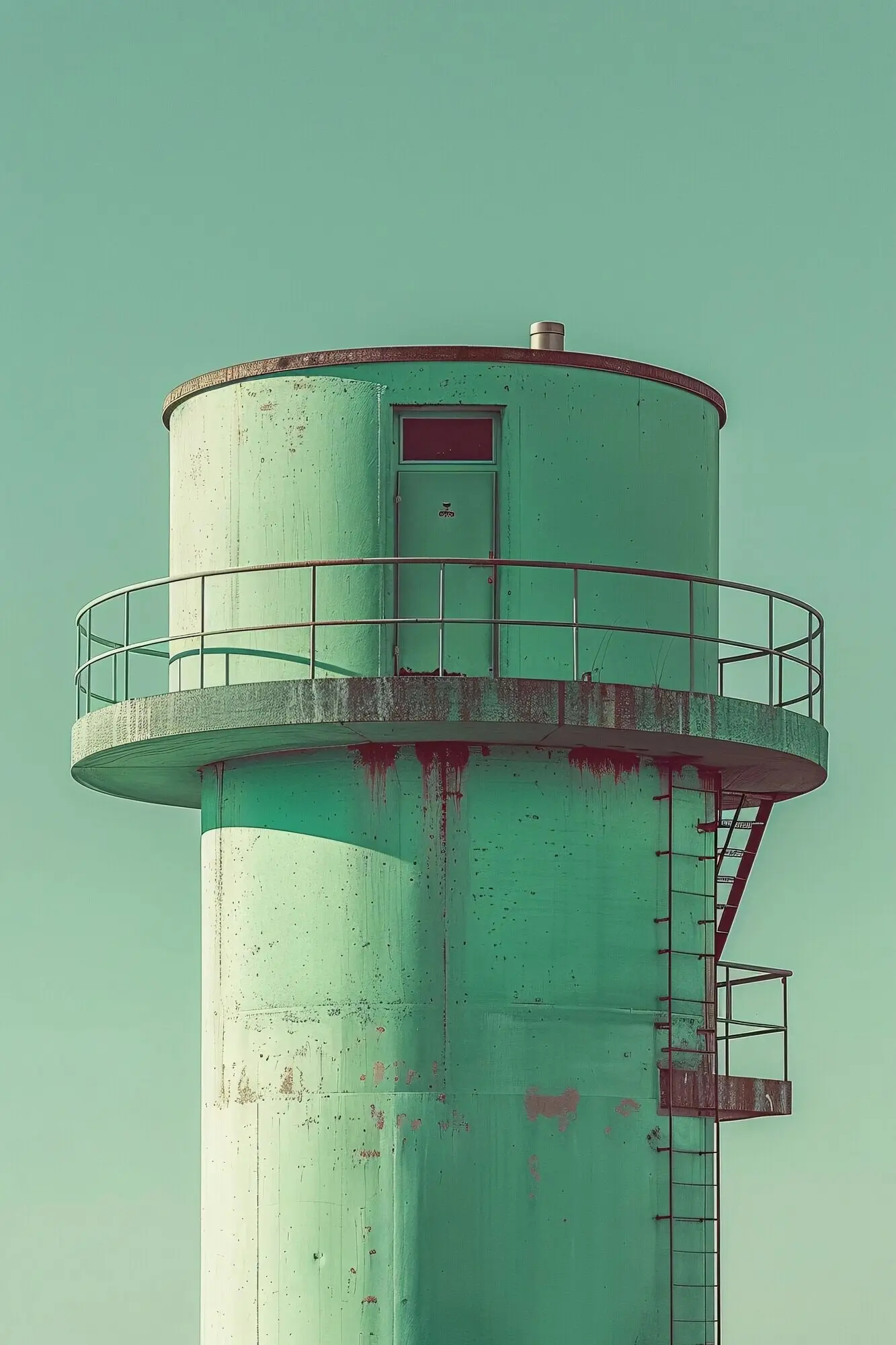 Ansicht eines Tanks/Behälters zur Wasserspeicherung